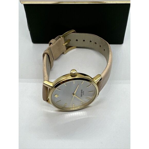Kate Spade New York Metro 0073 Women\'s Beige Leather Analog Quartz Watch JNA159 main image 4